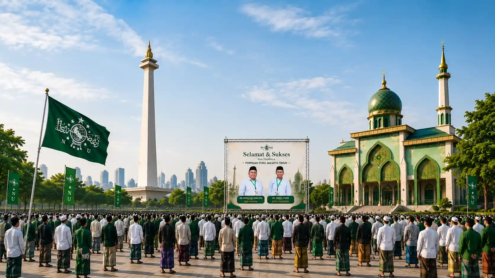 Kebersamaan pengurus dan warga PCNU Pengurus Cabang Kabupaten Mandailing Natal
